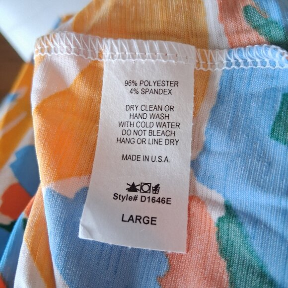 MTS Dress Sleeveless Tiered Hi Low Flowy sz L NWOT /B20 - Picture 8 of 8